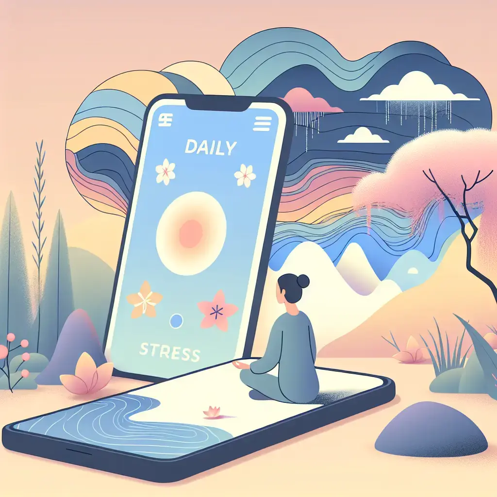 Representation of Benefits of Daily Meditation App Use for Stress Reduction